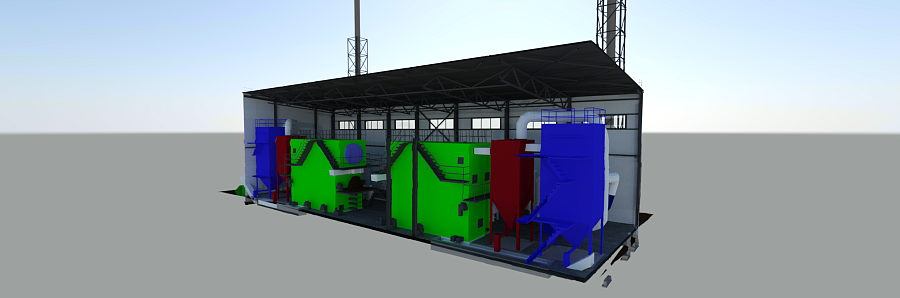 Водогрейная котельная с переводом на использование местных видов топлива, Мосты, Беларусь